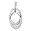 10k White Gold 1/20ct. Diamond Double Oval Pendant
