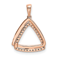 14k Rose Gold 1/6 carat Lab Grown Diamond VS/SI+ G+ Complete Double Triangle Pendant