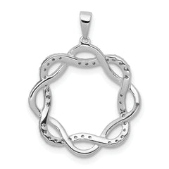 10k White Gold 1/5ct. Diamond Twisted Pendant