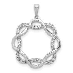 10k White Gold 1/5ct. Diamond Twisted Pendant