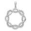 14k White Gold 1/5 carat Lab Grown Diamond VS/SI+ G+ Complete Twisted Circle Pendant