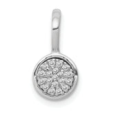 10k White Gold 1/10ct. Diamond Circle Cluster Pendant