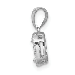10k White Gold 1/4ct. Diamond Square Cluster Pendant