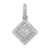 14k White Gold 1/4 carat Lab Grown Diamond VS/SI+ G+ Complete Geometric Cluster Pendant