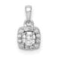 14k White Gold 1/3 carat Lab Grown Diamond VS/SI+ G+ Complete Halo Pendant