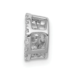 14k White Gold 3/8 carat Lab Grown Diamond VS/SI+ G+ Complete Vibrant Chain Slide Pendant