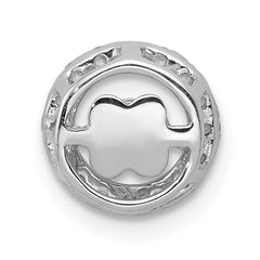 14k White Gold 3/8 carat Lab Grown Diamond VS/SI+ G+ Complete Vibrant Chain Slide Pendant