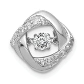 14k White Gold 1/4 carat Lab Grown Diamond VS+ F+ Complete Vibrant Intertwined Circles Pendant