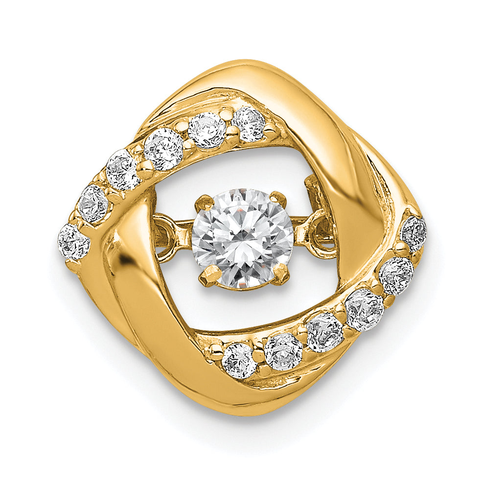 14k 1/4 carat Lab Grown Diamond VS+ F+ Complete Vibrant Intertwined Circles Pendant