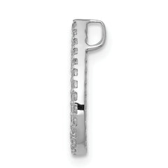 14k White Gold 1/5 carat Lab Grown Diamond VS/SI+ G+ Complete Teardrop Chain Slide Pendant