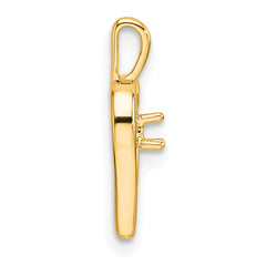 10k Heart Pendant Mounting (No Stone Included)