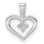 14k White Gold Heart Pendant Mounting (No Stone Included)