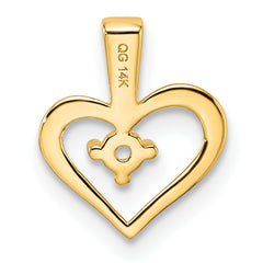 14k Heart Pendant Mounting (No Stone Included)