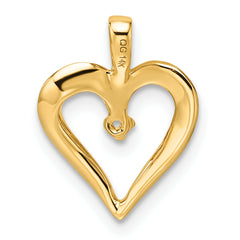 14k Holds 1-1.3mm Stone Heart Pendant Mounting (No Stone Included)