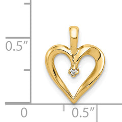 14k .01 carat AA Diamond Heart Pendant