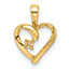 14k Heart Pendant Mounting (No Stone Included)