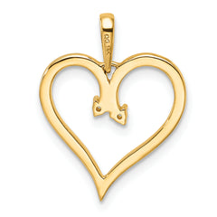 14k Heart Pendant Mounting (No Stone Included)