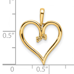 14k Heart Pendant Mounting (No Stone Included)