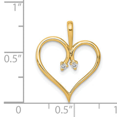 14k .02 carat AA Diamond Heart Pendant