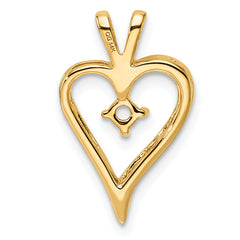 14k Heart Pendant Mounting (No Stone Included)