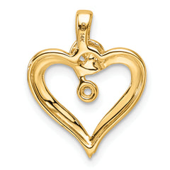 14k Heart Pendant Mounting (No Stone Included)