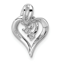 14k White Gold Diamond Fancy Heart Mounting