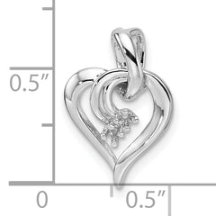 14k White Gold Diamond Fancy Heart Mounting