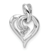 14k White Gold Diamond Fancy Heart Mounting