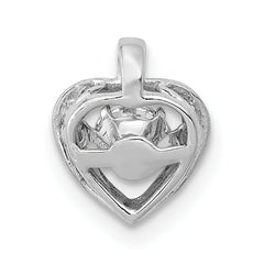 14k White Gold 1/4 carat Lab Grown Diamond VS/SI+ G+ Complete Vibrant Heart Pendant