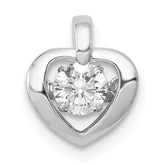 14k White Gold 1/4 carat Lab Grown Diamond VS/SI+ G+ Complete Vibrant Heart Pendant