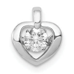 14k White Gold 1/4 carat Lab Grown Diamond VS/SI+ G+ Complete Vibrant Heart Pendant