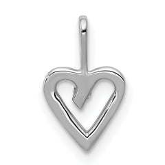 14k White Gold .02 carat Diamond Heart Pendant