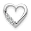 14k White Gold 1/10 carat Diamond Heart Chain Slide