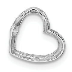 10k White Gold Heart Chain Slide Mounting (No Stone Included)