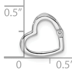 10k White Gold Heart Chain Slide Mounting (No Stone Included)