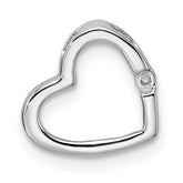 10k White Gold Heart Chain Slide Mounting (No Stone Included)