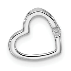 10k White Gold Heart Chain Slide Mounting (No Stone Included)