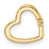 10k Heart Chain Slide Mounting (No Stone Included)