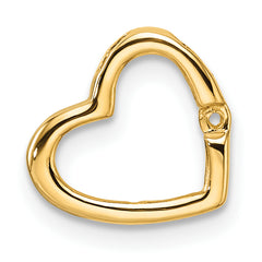 14k Holds 1-1.7mm Stone Heart Chain Slide Mounting (No Stone Included)