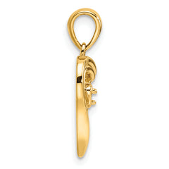 14k Heart Pendant Mounting (No Stone Included)