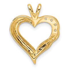 10K Fancy Heart Pendant Mounting (No Stone Included)