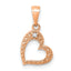 14k Rose Gold .01ct. Diamond Heart Pendant