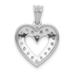 14k White Gold 1/4 carat Lab Grown Diamond VS/SI+ G+ Complete Heart Pendant