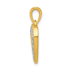 14k 1/4 carat Diamond Heart Pendant