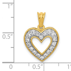 14k 1/4 carat Diamond Heart Pendant