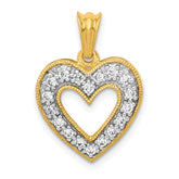 14k 1/4 carat Diamond Heart Pendant