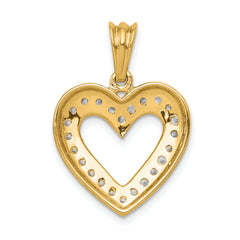 14k 1/3 carat Lab Grown Diamond VS/SI+ G+ Complete Heart Pendant