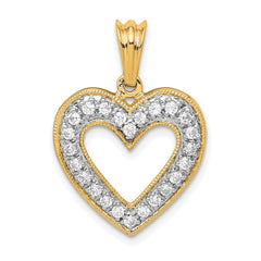 14k 1/3 carat Diamond Heart Pendant