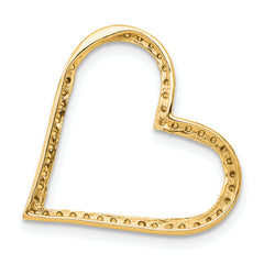 14k 1/6 carat Diamond Heart Chain Slide