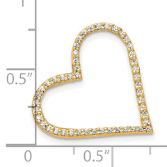 14k 1/6 carat Diamond Heart Chain Slide